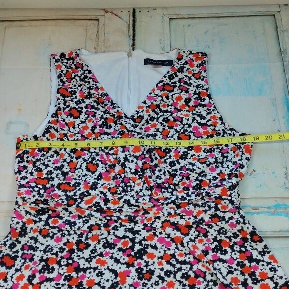 Tommy Hilfiger Navy Pink Orange Floral Flower Summer Stretchy Plus Size Dress 14 - Picture 10 of 14